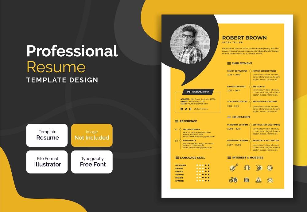 simple resume curriculum template design