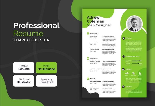 corporate-professional-blue-black-resume