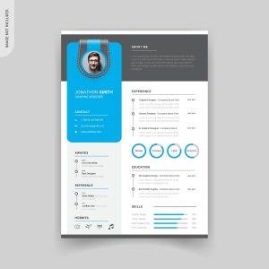 Professional modern resume template design